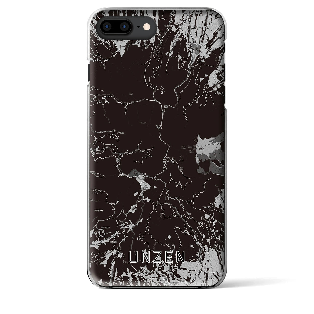 【雲仙(長崎県)】地図柄iPhoneケース(クリアタイプ)