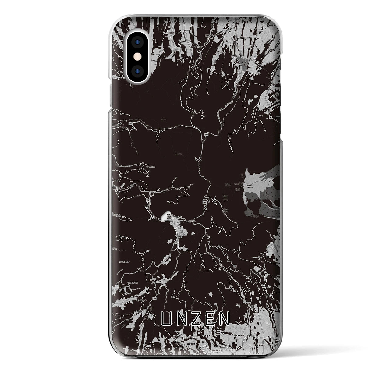 【雲仙(長崎県)】地図柄iPhoneケース(クリアタイプ)