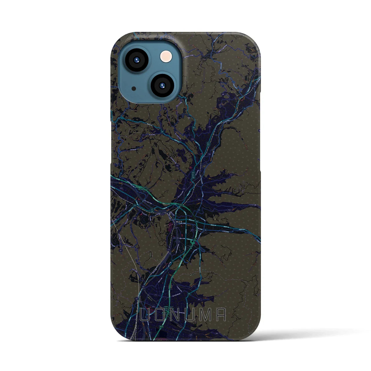 【魚沼(新潟県)】地図柄iPhoneケース(バックカバータイプ)