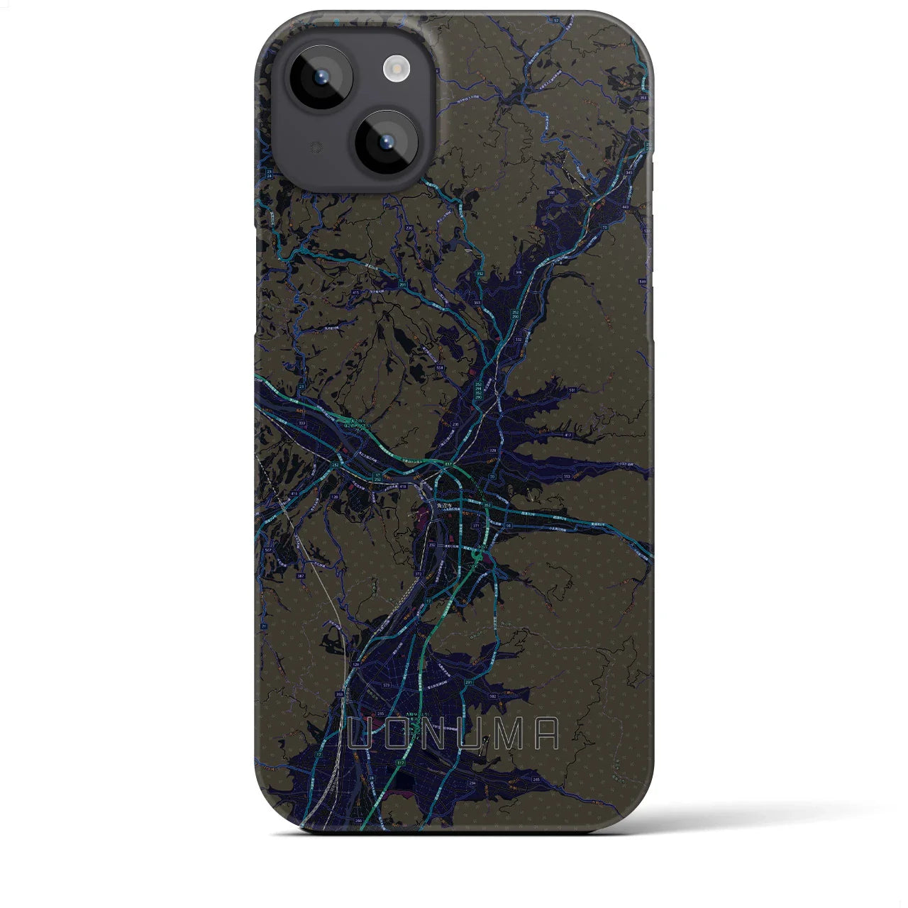 【魚沼(新潟県)】地図柄iPhoneケース(バックカバータイプ)