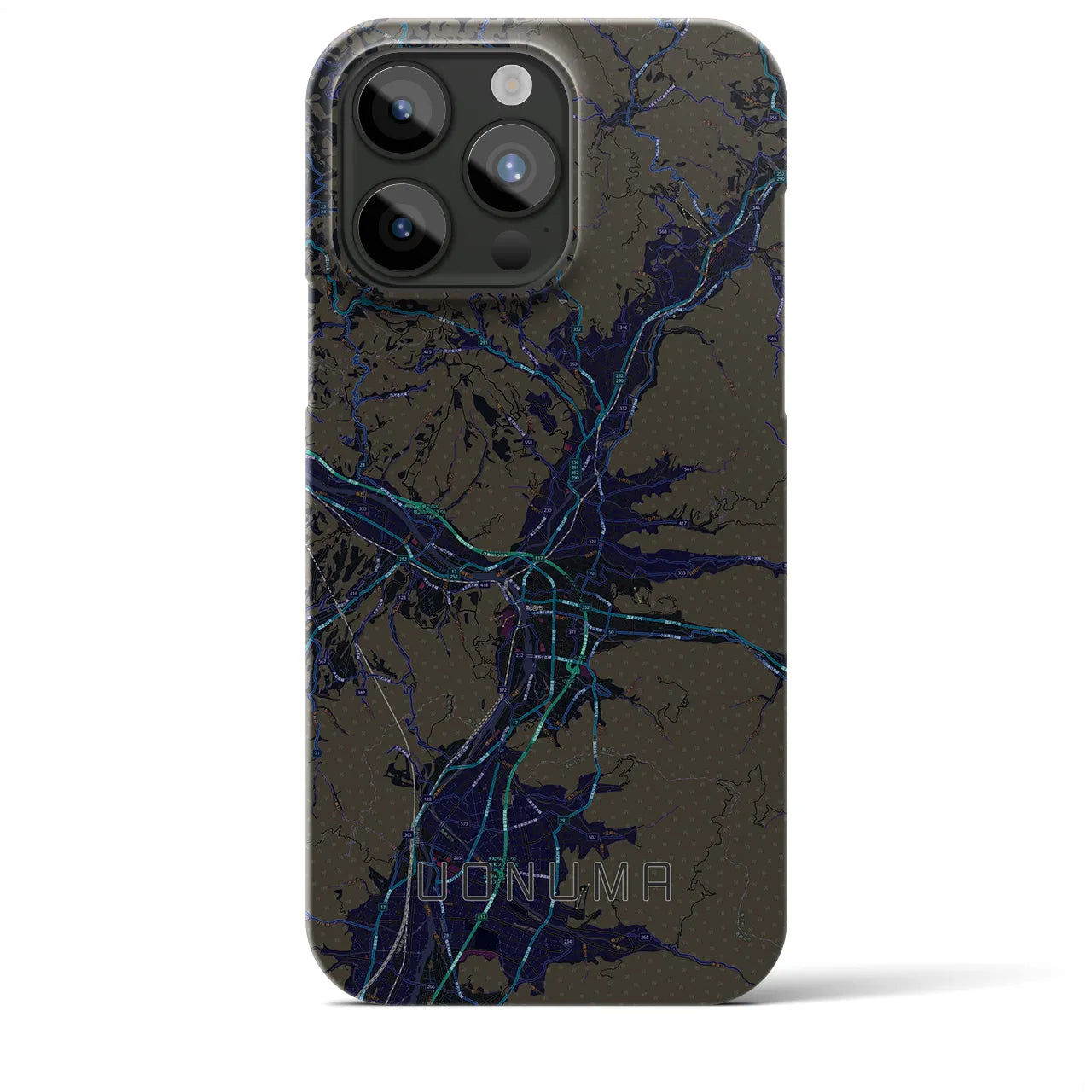 【魚沼(新潟県)】地図柄iPhoneケース(バックカバータイプ)