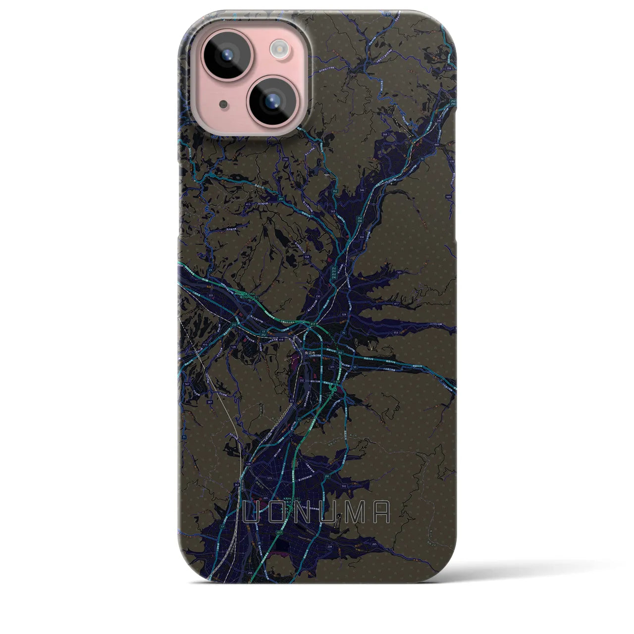 【魚沼(新潟県)】地図柄iPhoneケース(バックカバータイプ)