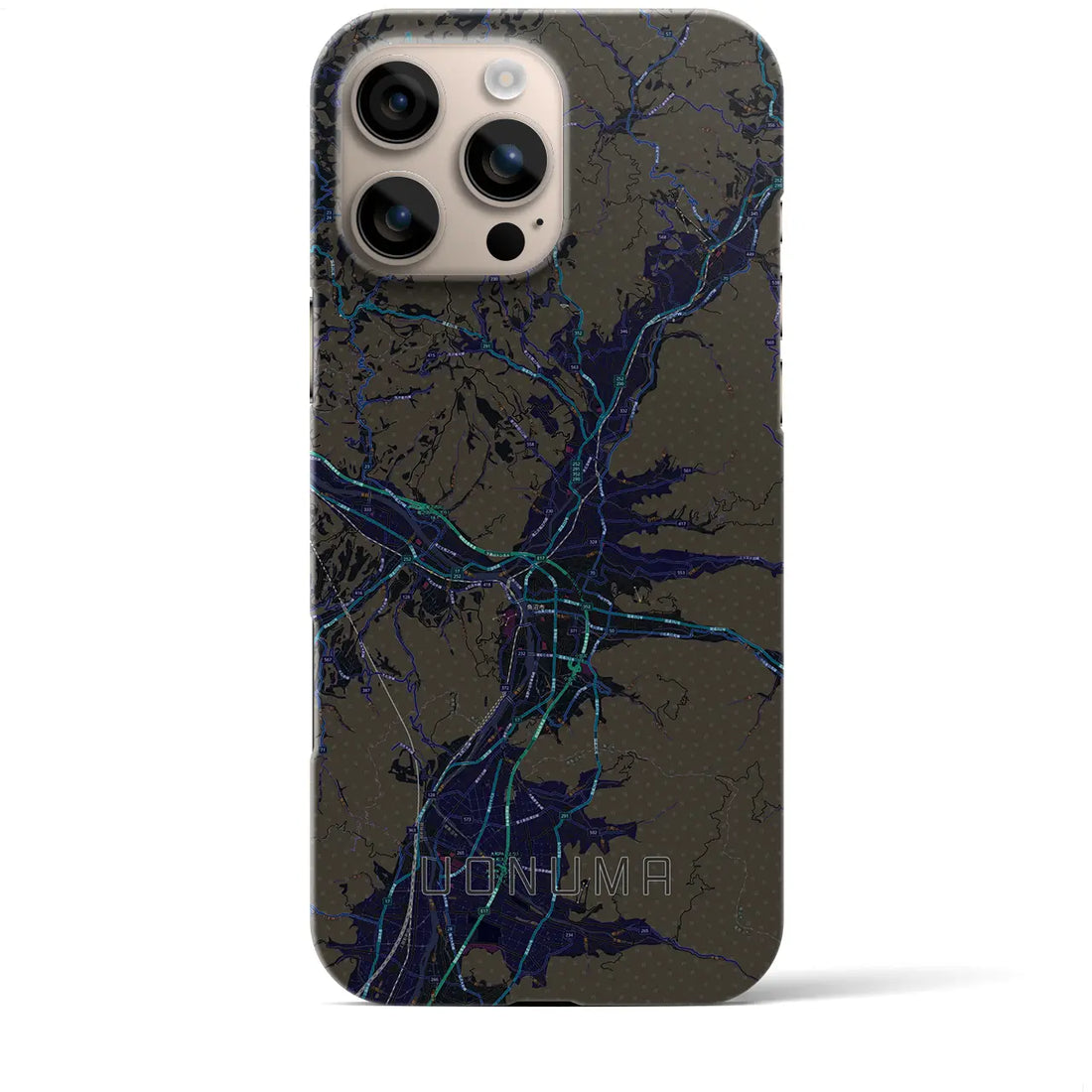 【魚沼(新潟県)】地図柄iPhoneケース(バックカバータイプ)