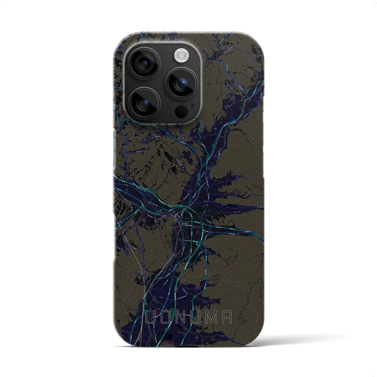【魚沼(新潟県)】地図柄iPhoneケース(バックカバータイプ)