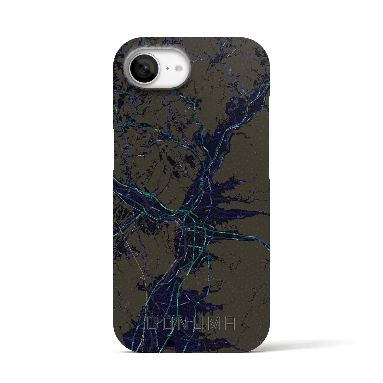 【魚沼(新潟県)】地図柄iPhoneケース(バックカバータイプ)
