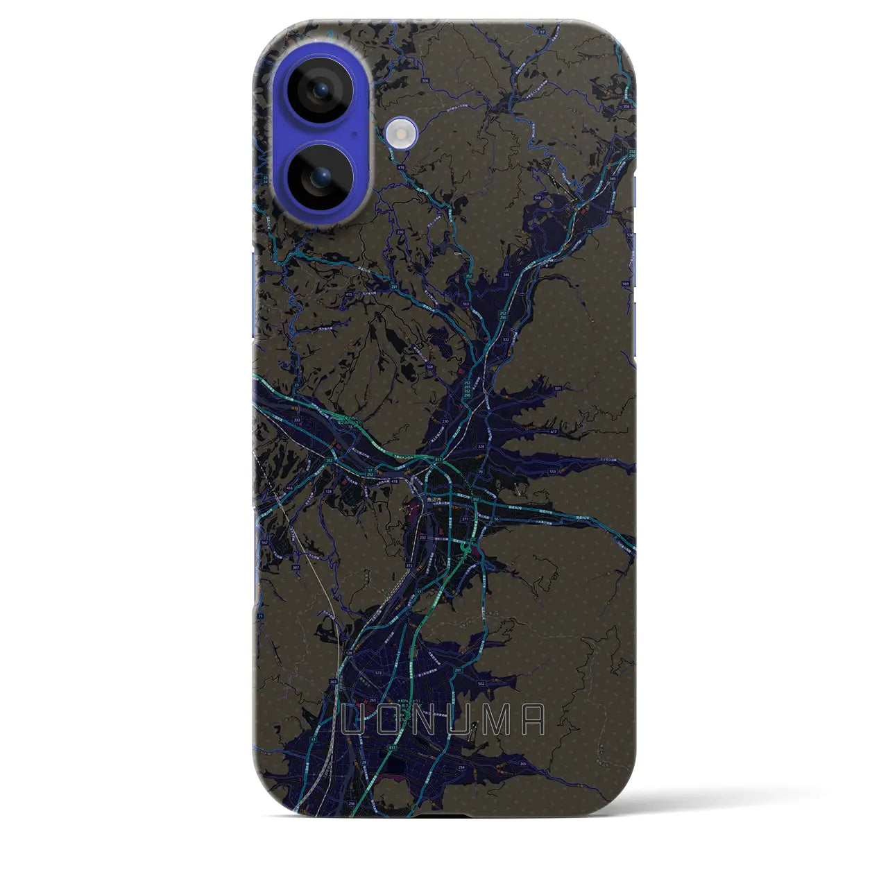 【魚沼(新潟県)】地図柄iPhoneケース(バックカバータイプ)