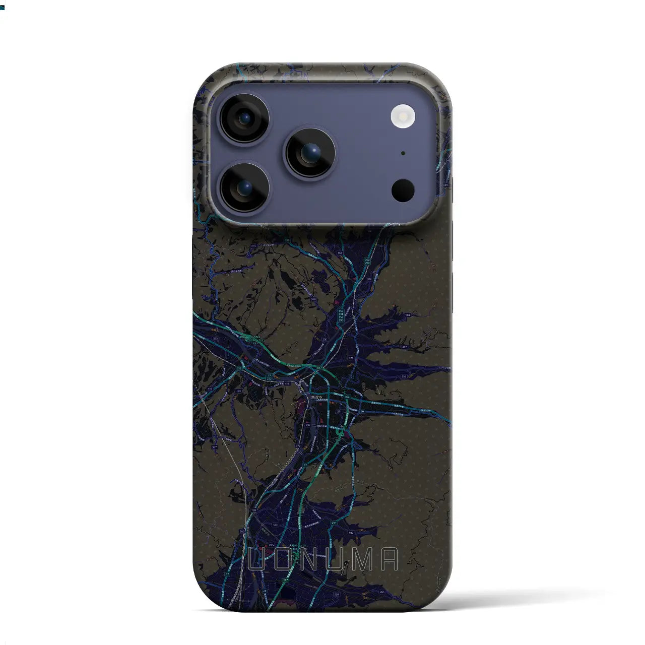 【魚沼(新潟県)】地図柄iPhoneケース(バックカバータイプ)