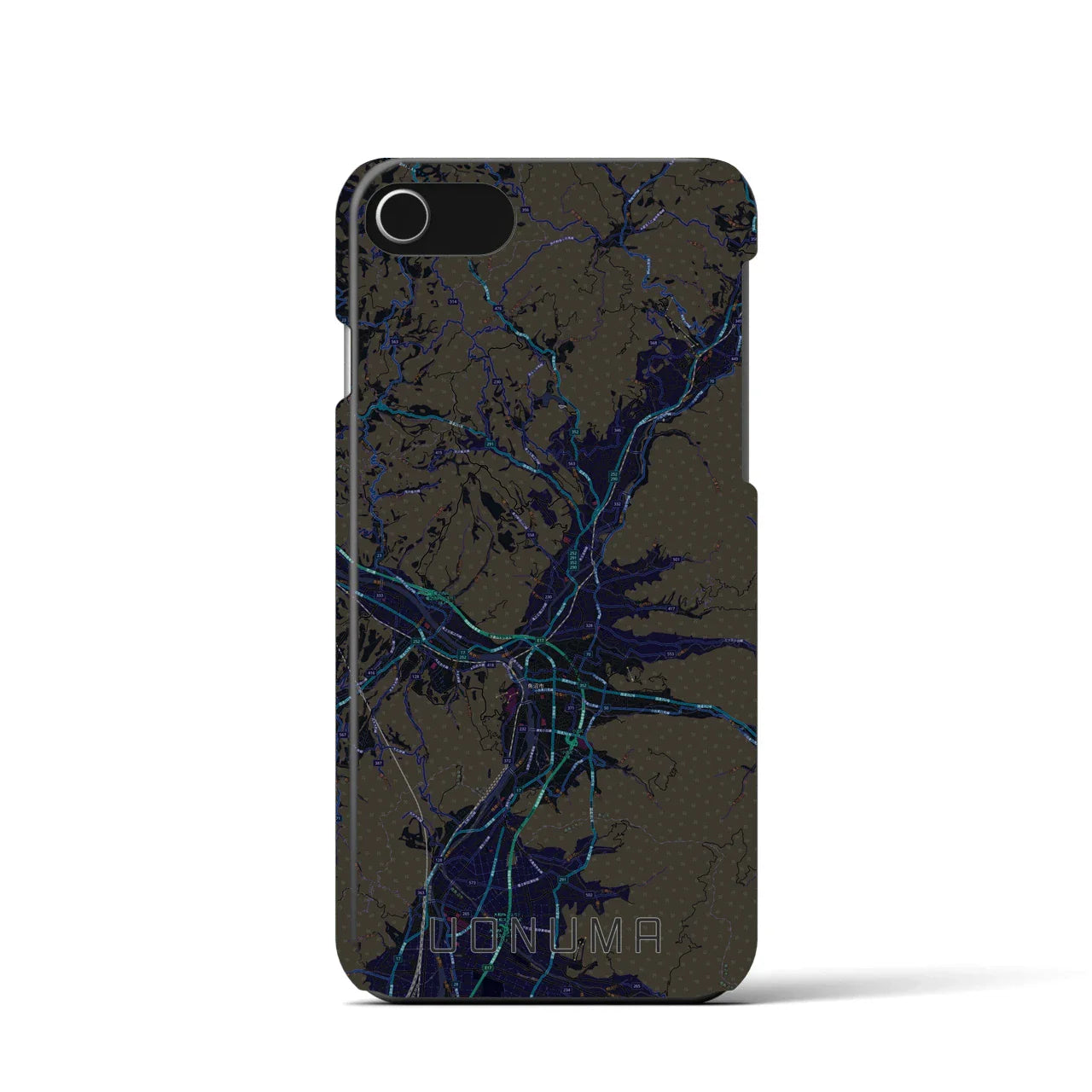 【魚沼(新潟県)】地図柄iPhoneケース(バックカバータイプ)