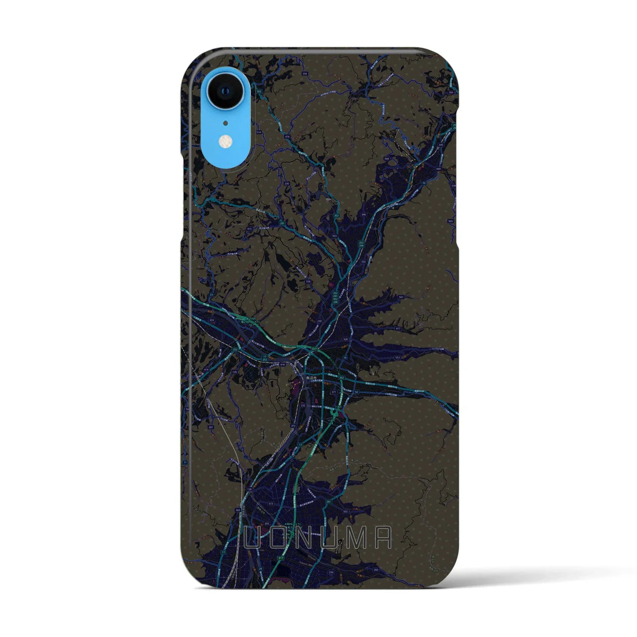 【魚沼(新潟県)】地図柄iPhoneケース(バックカバータイプ)