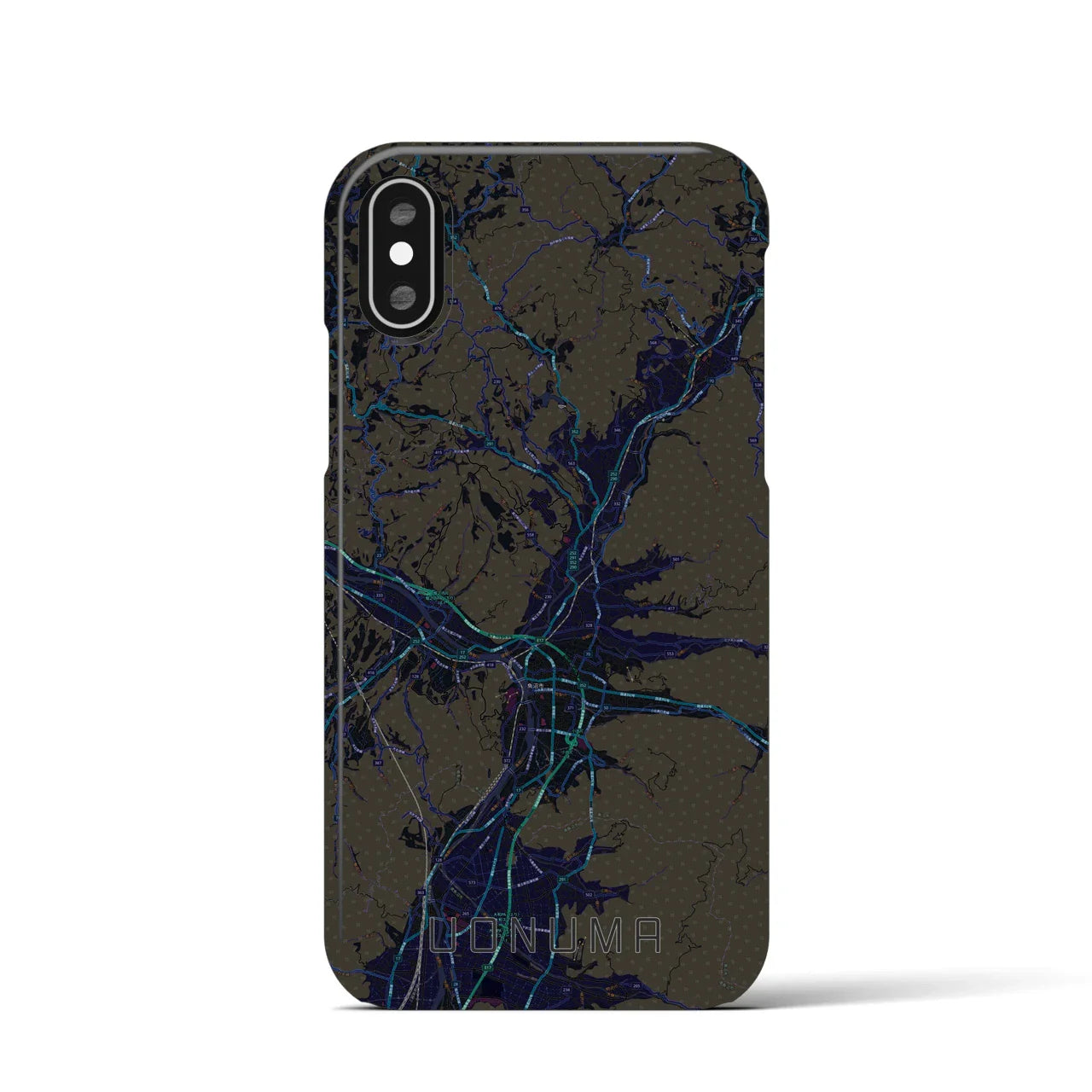 【魚沼(新潟県)】地図柄iPhoneケース(バックカバータイプ)