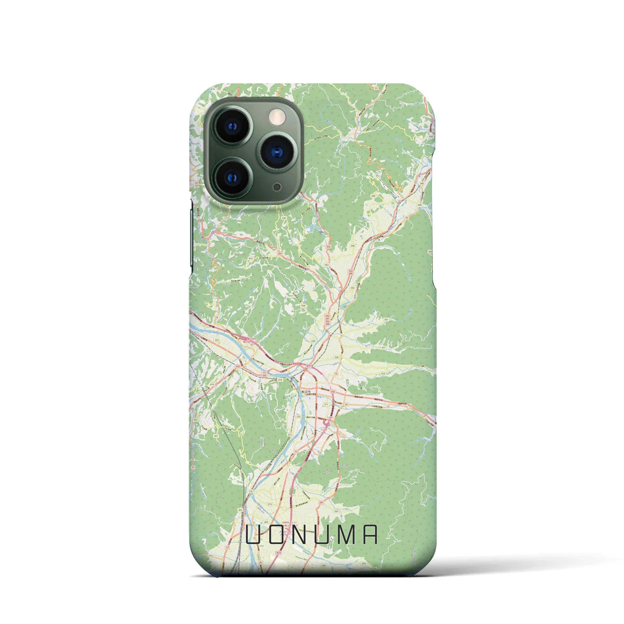 【魚沼(新潟県)】地図柄iPhoneケース(バックカバータイプ)