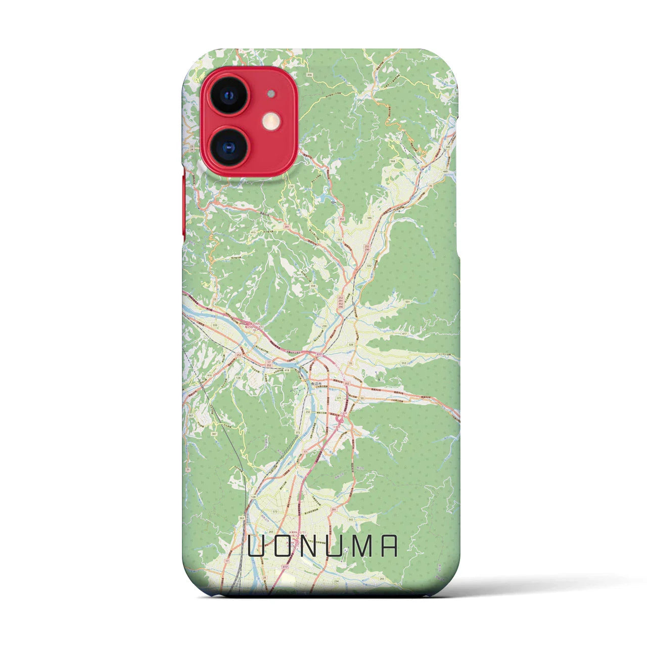 【魚沼(新潟県)】地図柄iPhoneケース(バックカバータイプ)