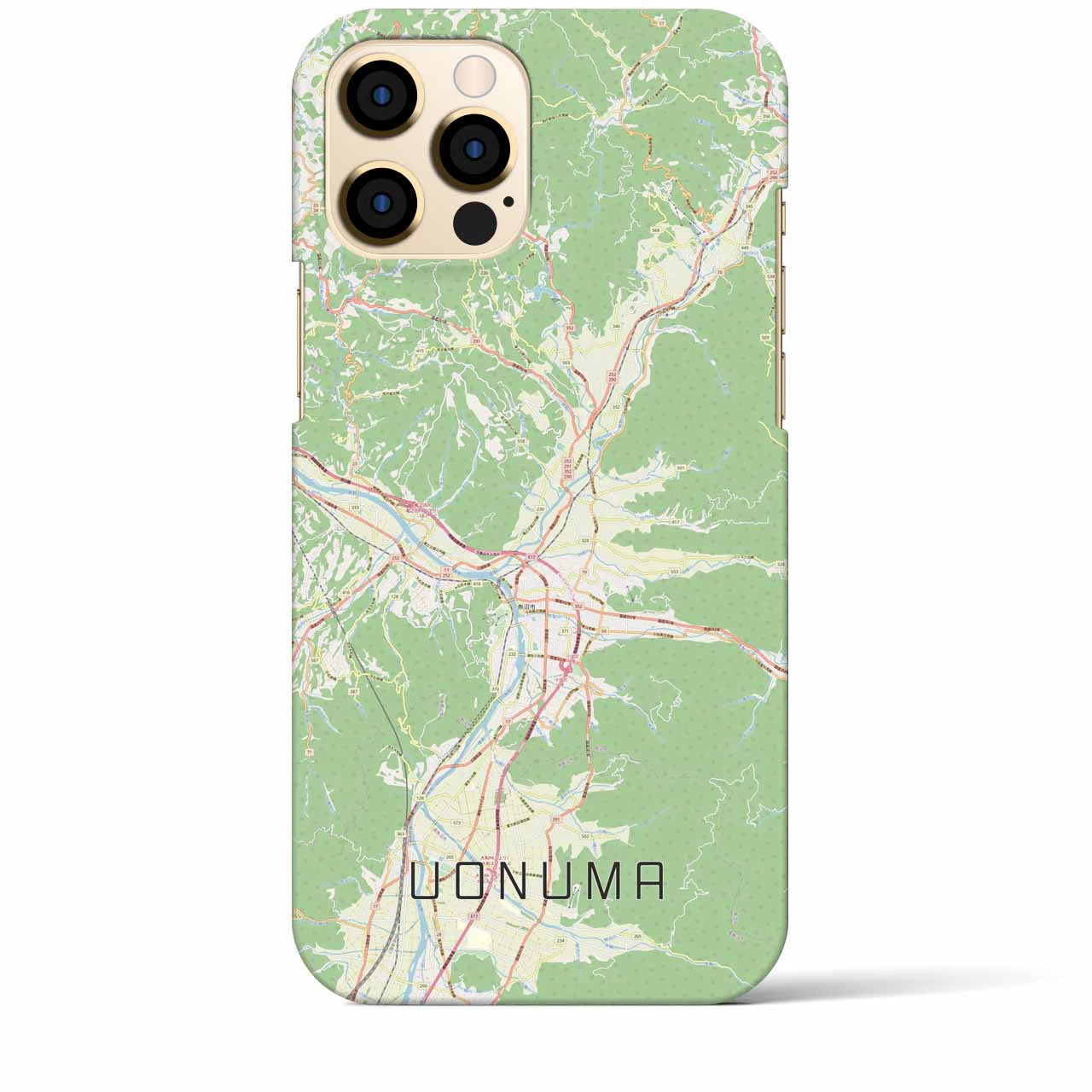 【魚沼(新潟県)】地図柄iPhoneケース(バックカバータイプ)