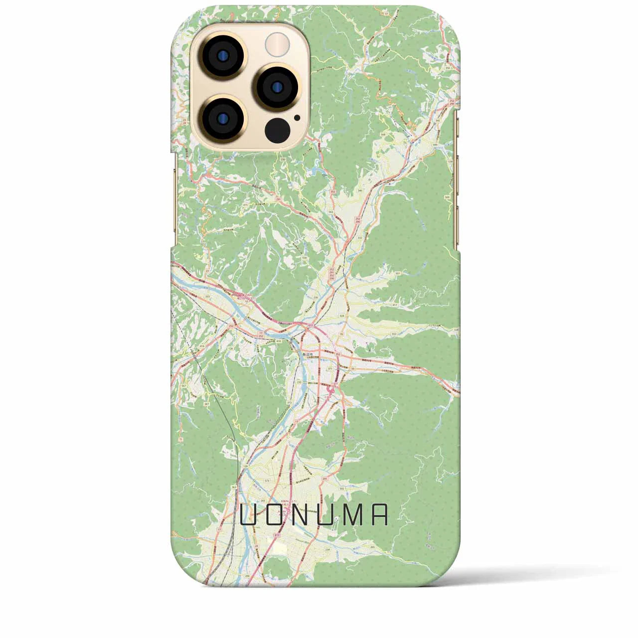 【魚沼(新潟県)】地図柄iPhoneケース(バックカバータイプ)