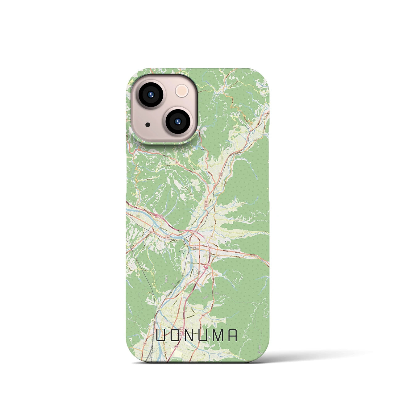 【魚沼(新潟県)】地図柄iPhoneケース(バックカバータイプ)