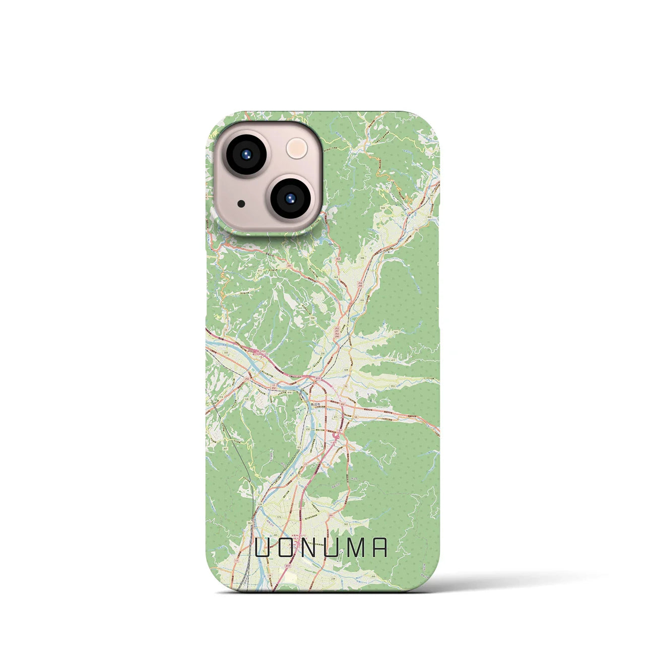 【魚沼(新潟県)】地図柄iPhoneケース(バックカバータイプ)