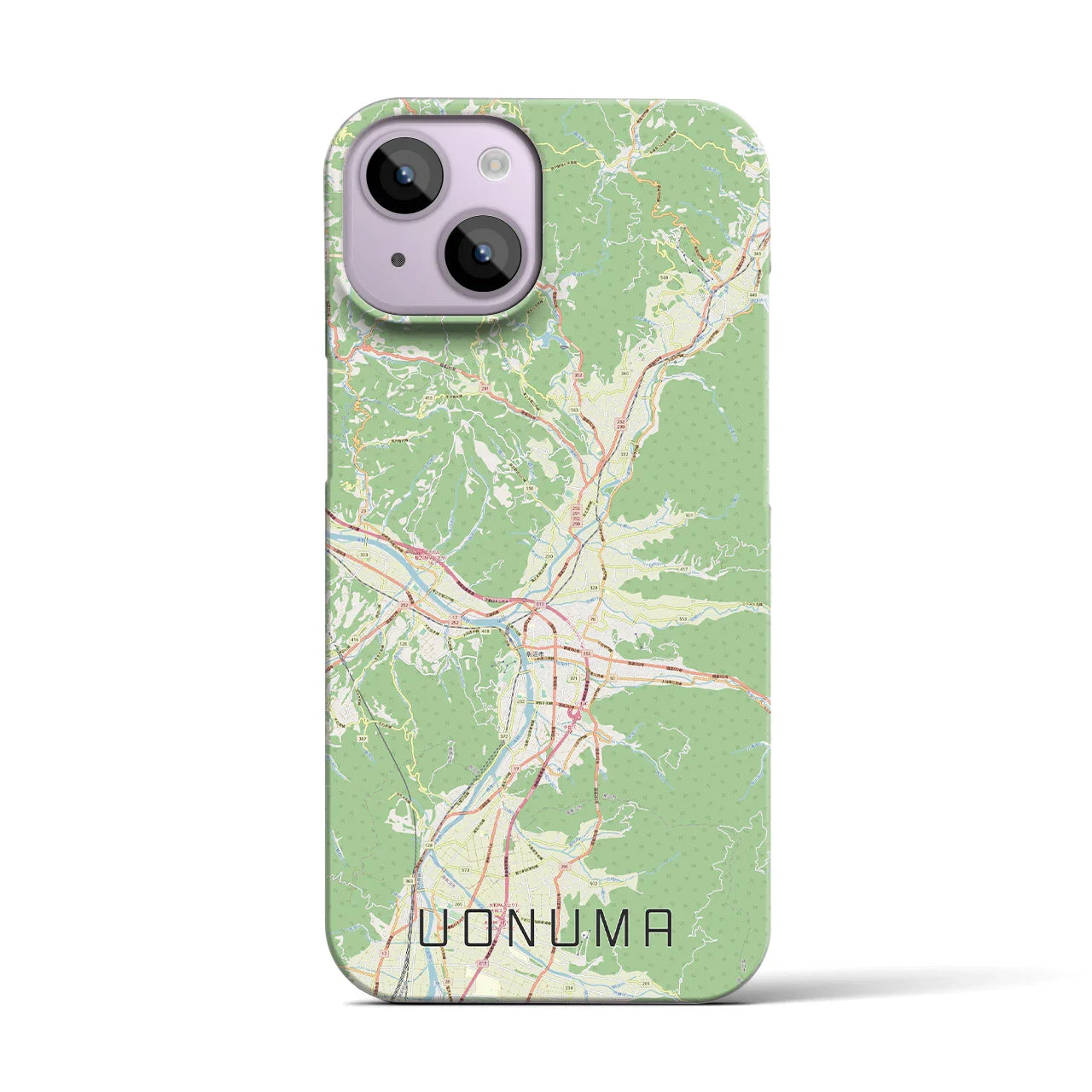 【魚沼(新潟県)】地図柄iPhoneケース(バックカバータイプ)