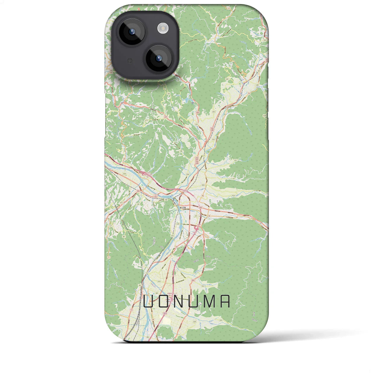 【魚沼(新潟県)】地図柄iPhoneケース(バックカバータイプ)