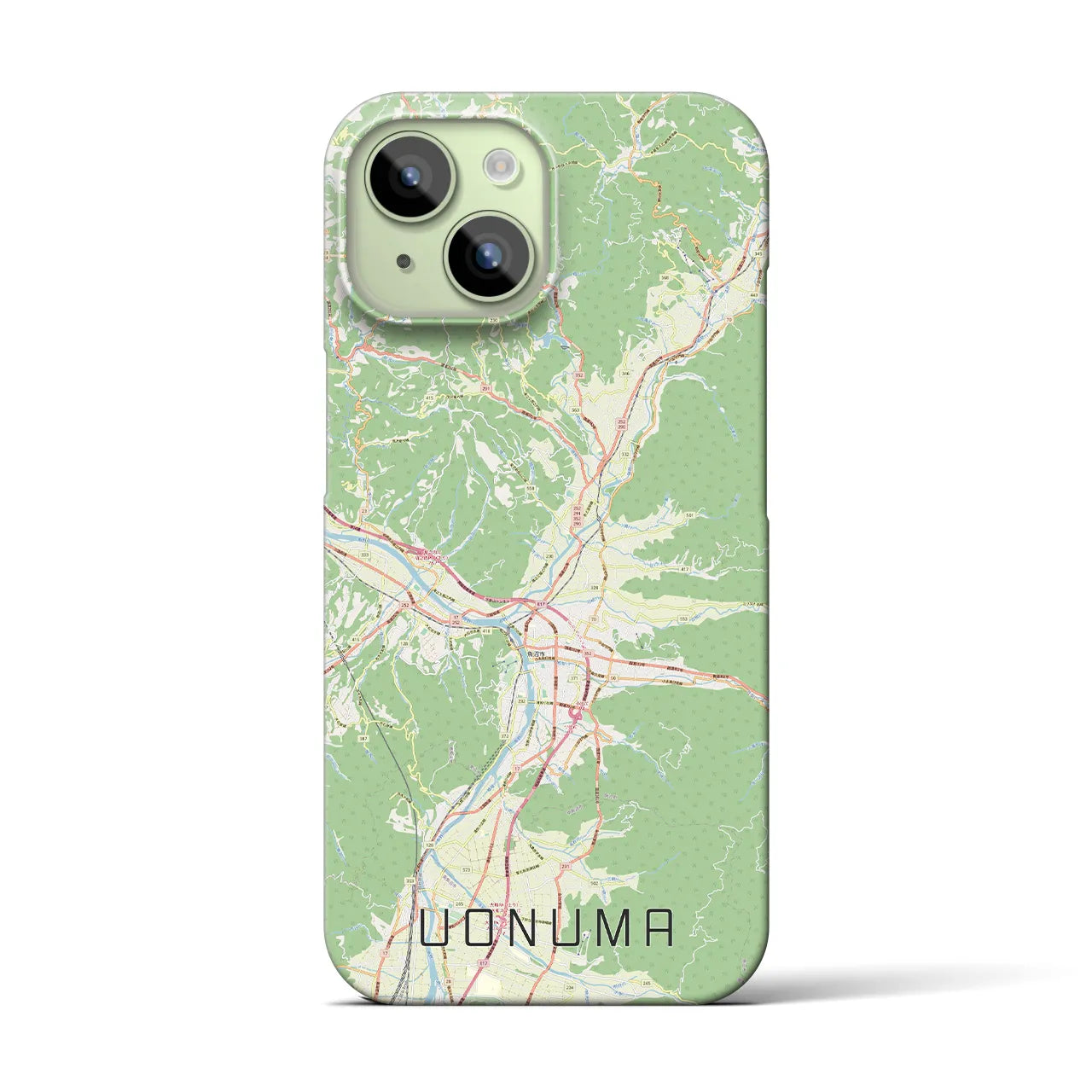 【魚沼(新潟県)】地図柄iPhoneケース(バックカバータイプ)