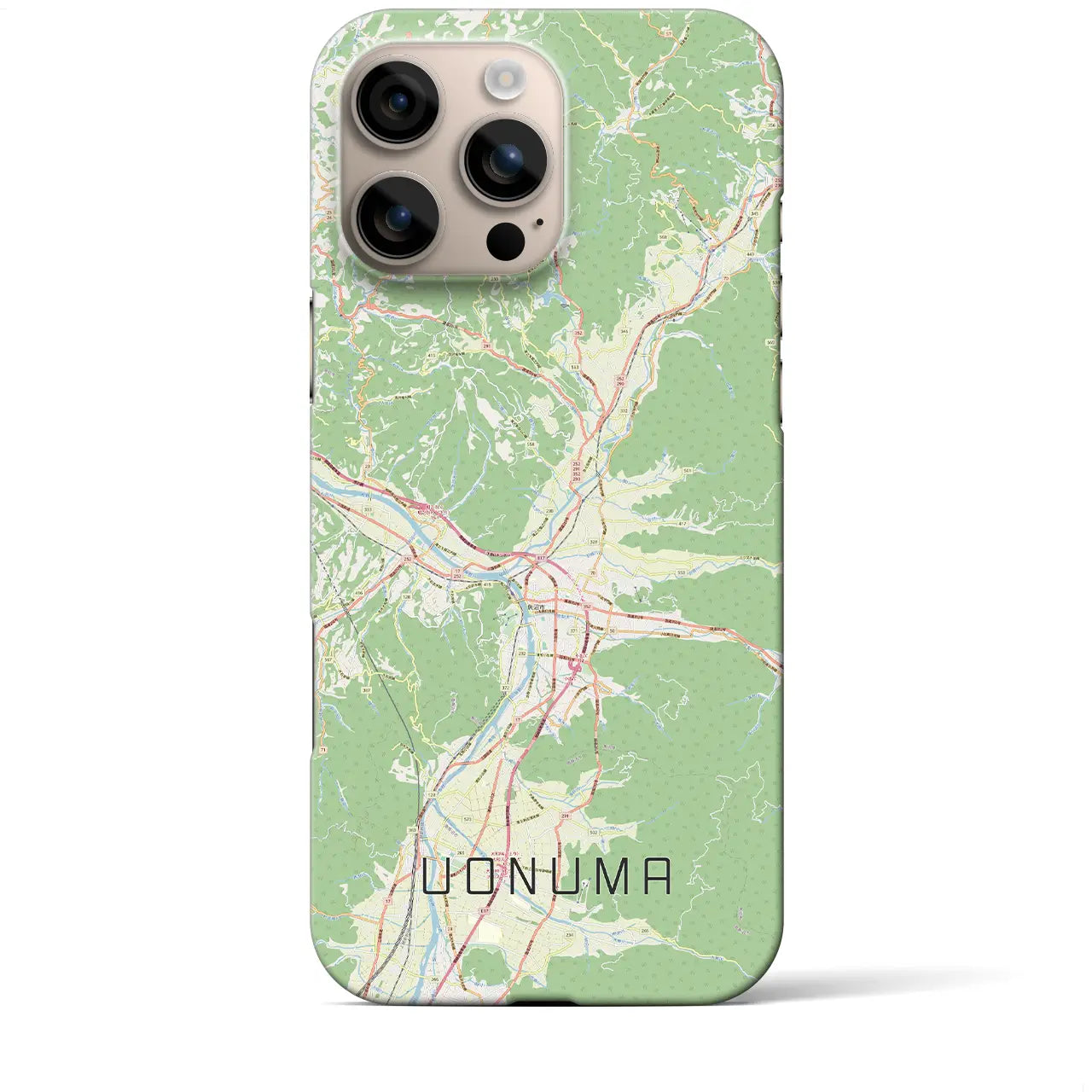 【魚沼(新潟県)】地図柄iPhoneケース(バックカバータイプ)