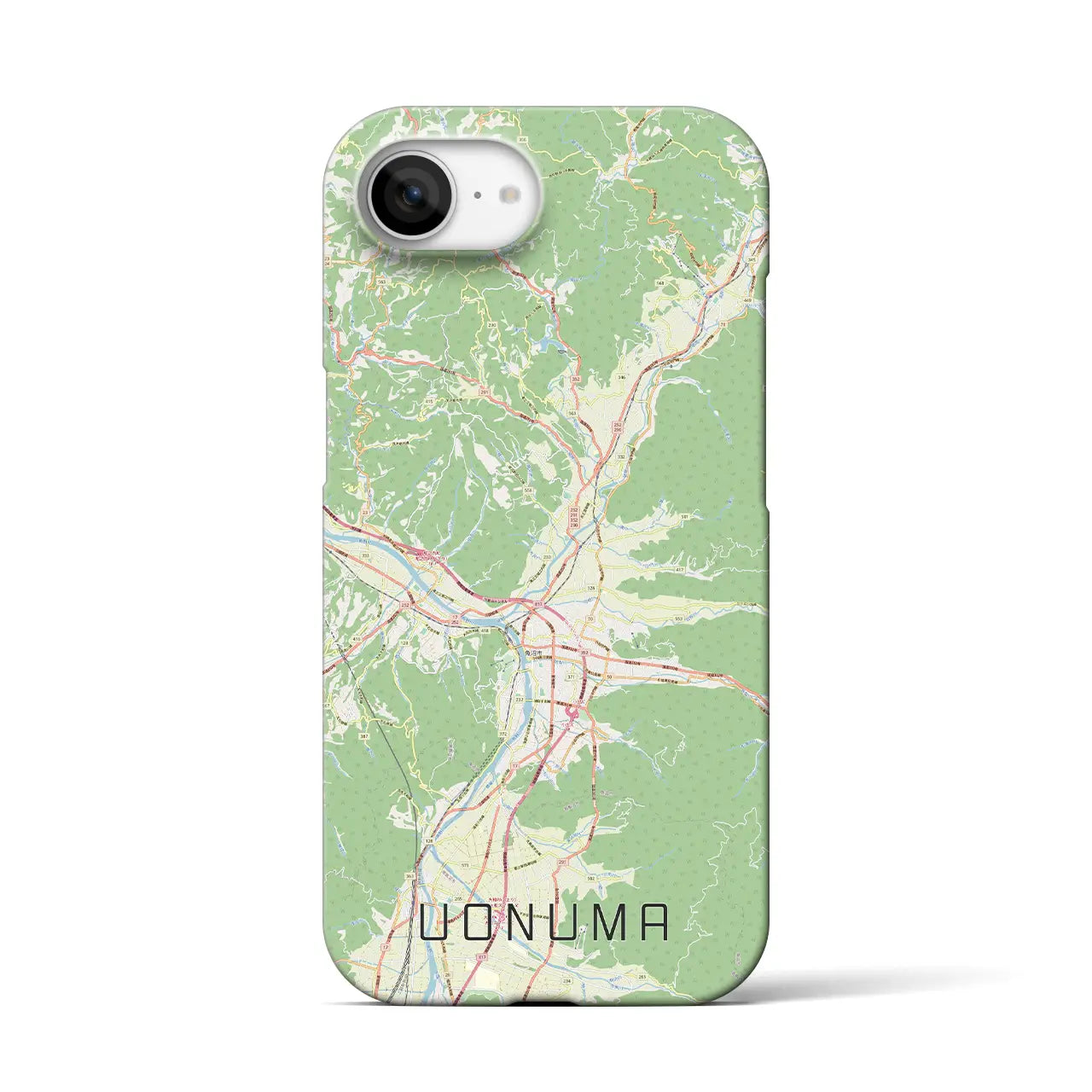【魚沼(新潟県)】地図柄iPhoneケース(バックカバータイプ)