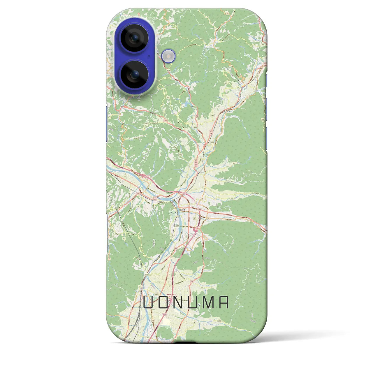 【魚沼(新潟県)】地図柄iPhoneケース(バックカバータイプ)
