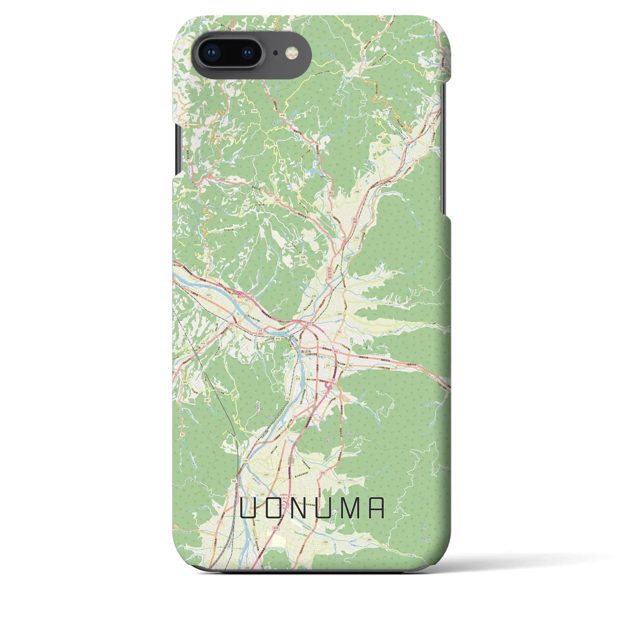 【魚沼(新潟県)】地図柄iPhoneケース(バックカバータイプ)