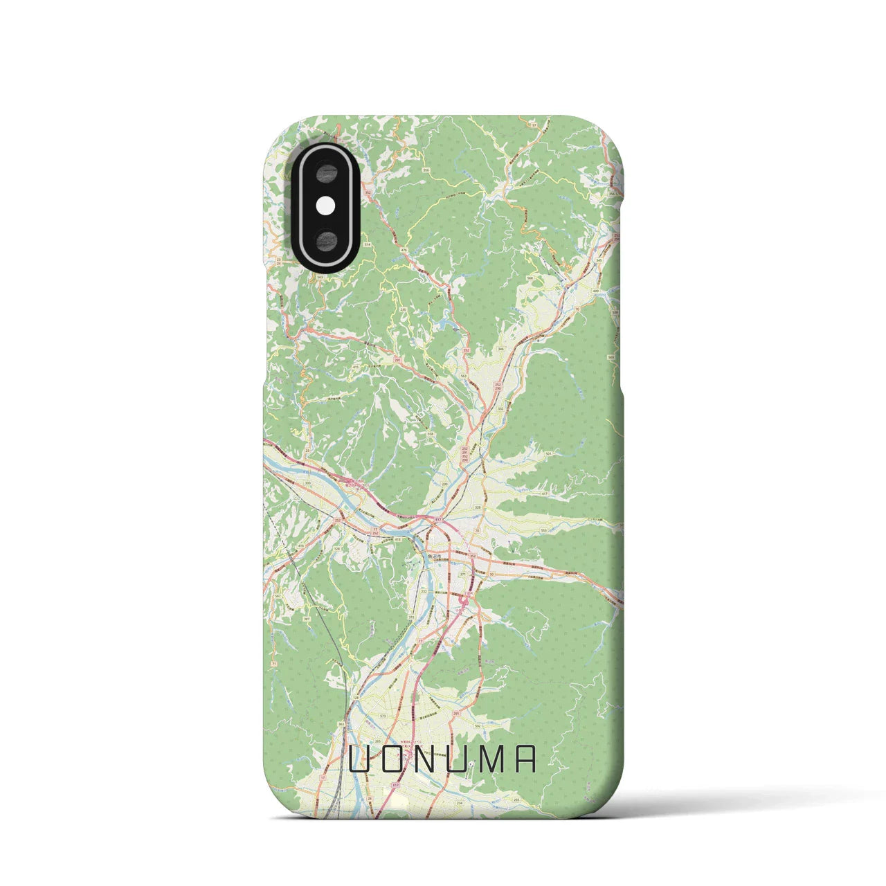 【魚沼(新潟県)】地図柄iPhoneケース(バックカバータイプ)