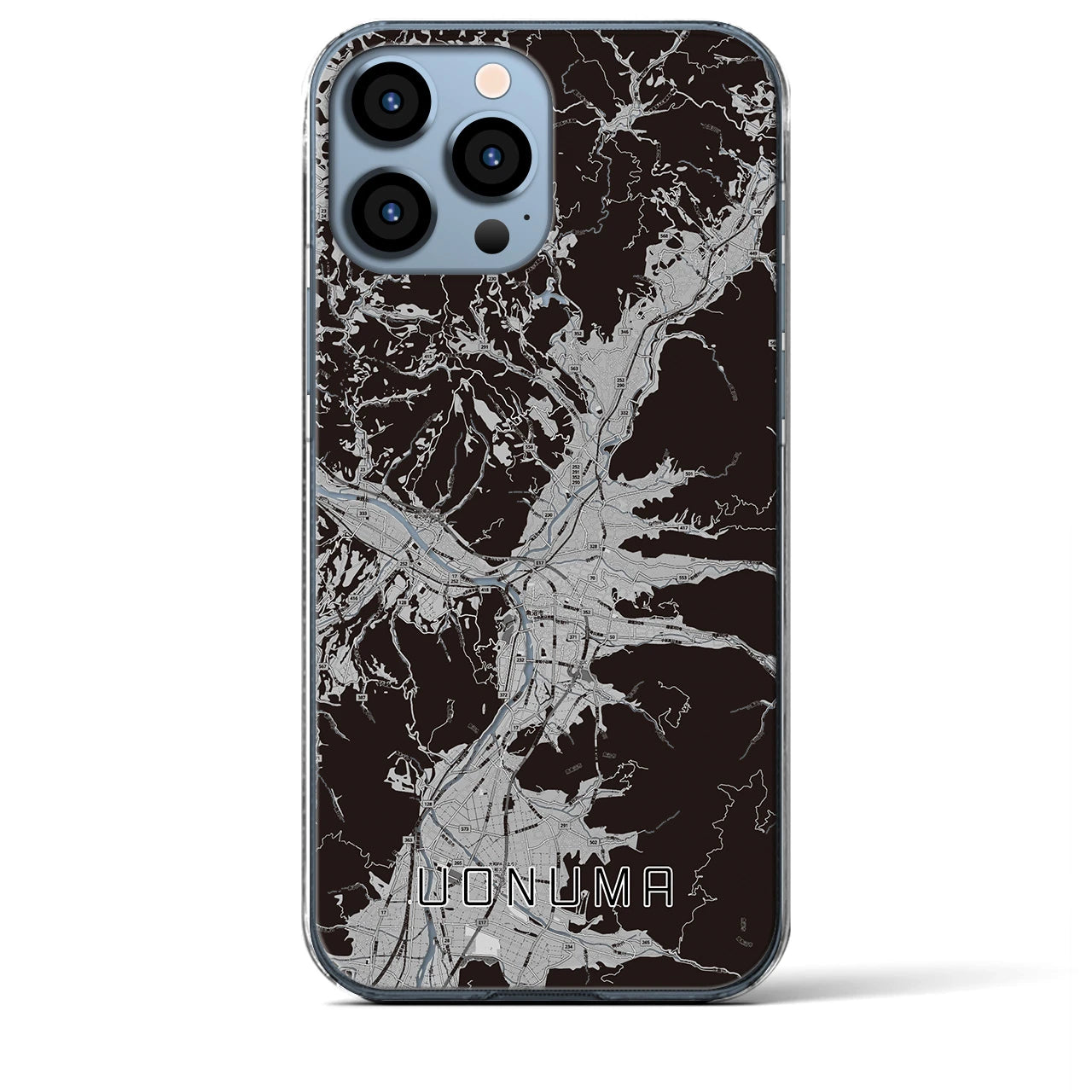 【魚沼(新潟県)】地図柄iPhoneケース(クリアタイプ)