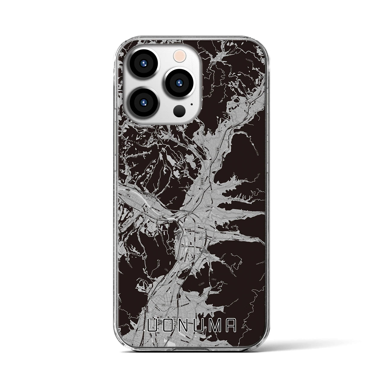 【魚沼(新潟県)】地図柄iPhoneケース(クリアタイプ)