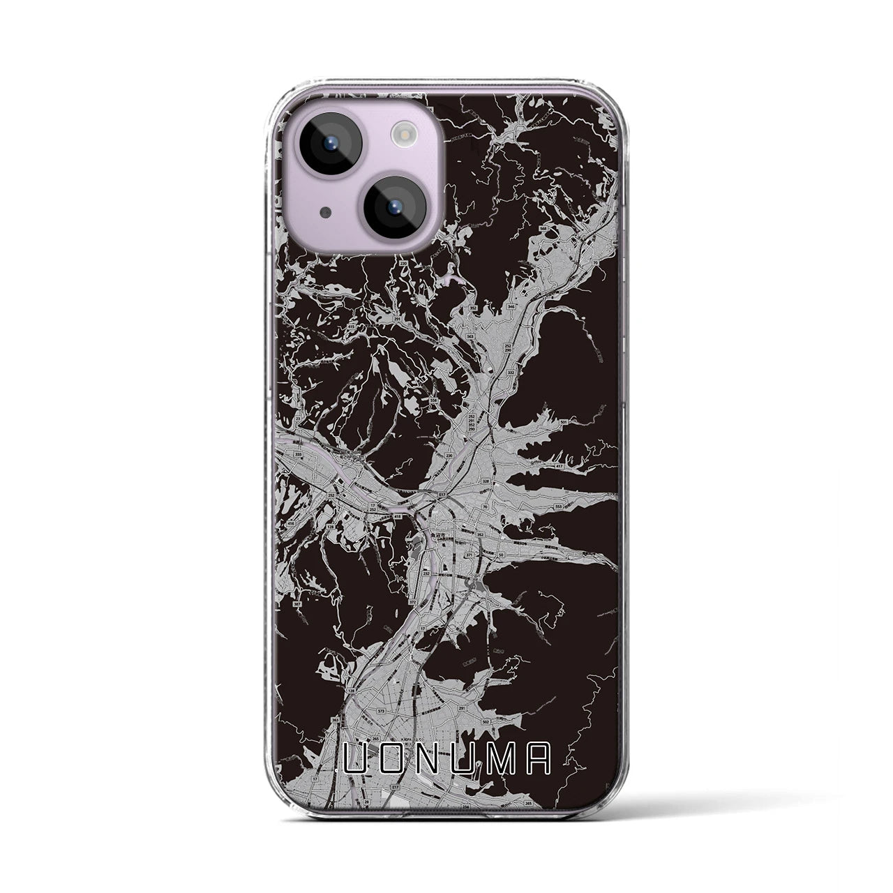 【魚沼(新潟県)】地図柄iPhoneケース(クリアタイプ)