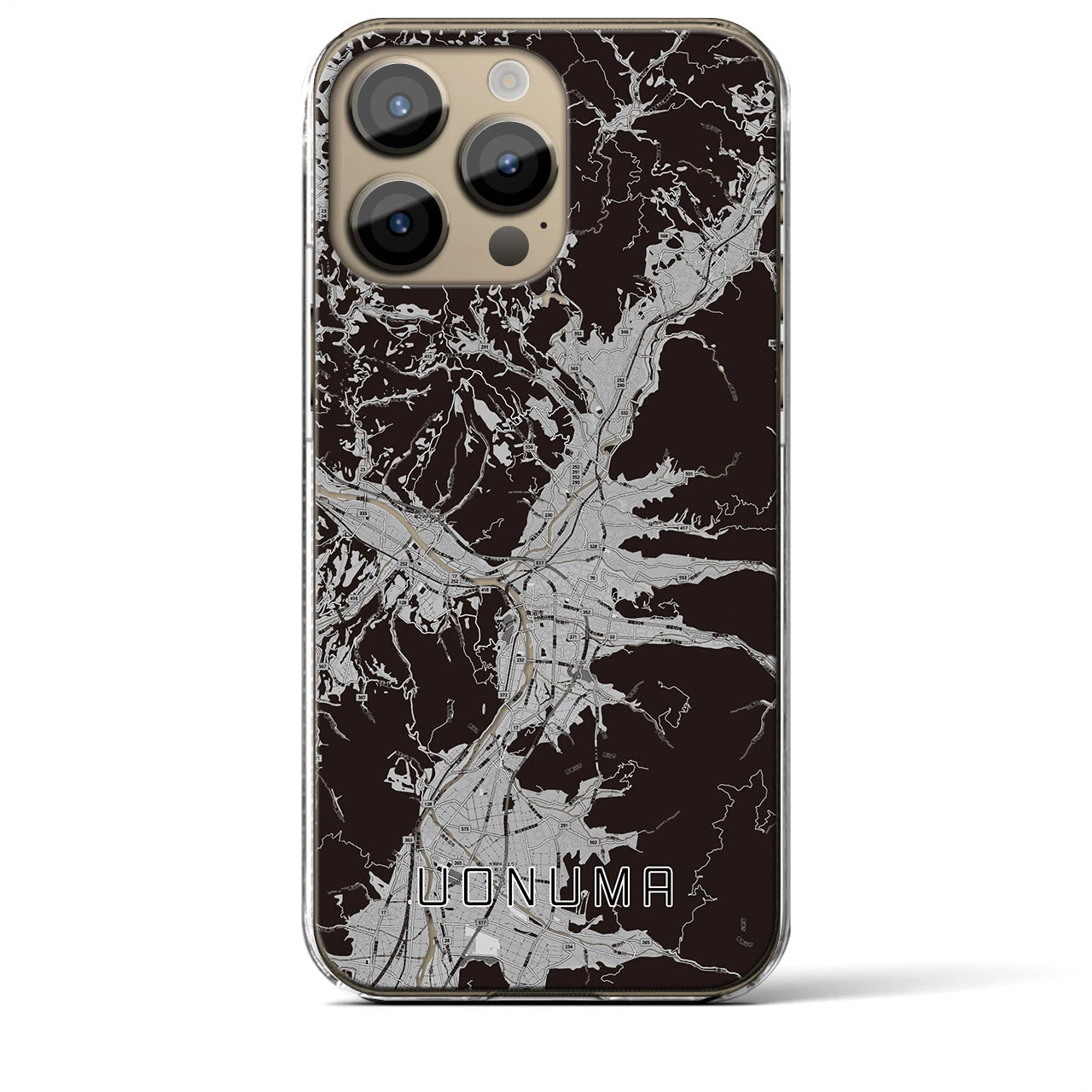 【魚沼(新潟県)】地図柄iPhoneケース(クリアタイプ)