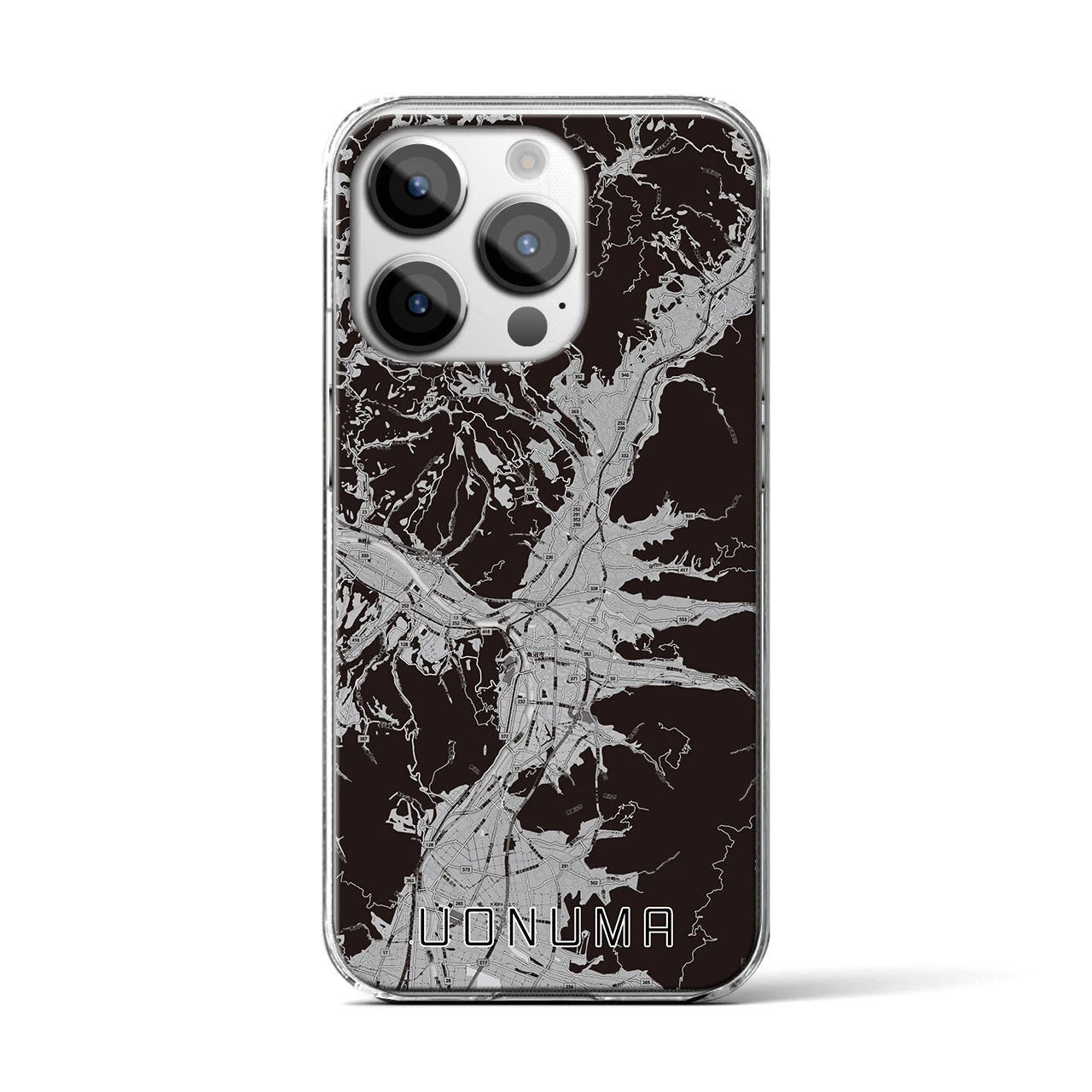 【魚沼(新潟県)】地図柄iPhoneケース(クリアタイプ)