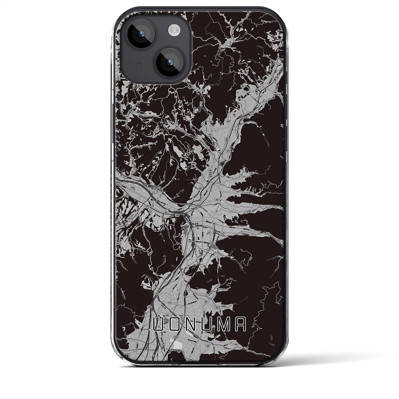 【魚沼(新潟県)】地図柄iPhoneケース(クリアタイプ)