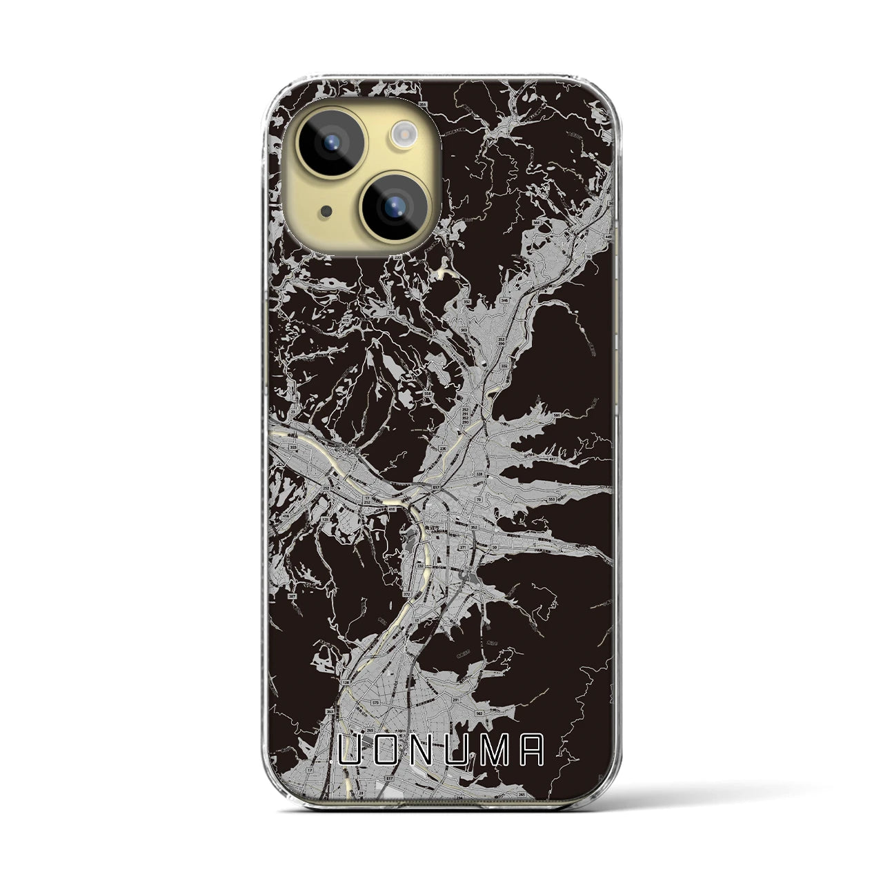 【魚沼(新潟県)】地図柄iPhoneケース(クリアタイプ)