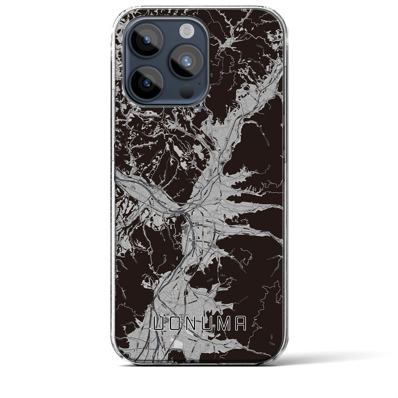 【魚沼(新潟県)】地図柄iPhoneケース(クリアタイプ)