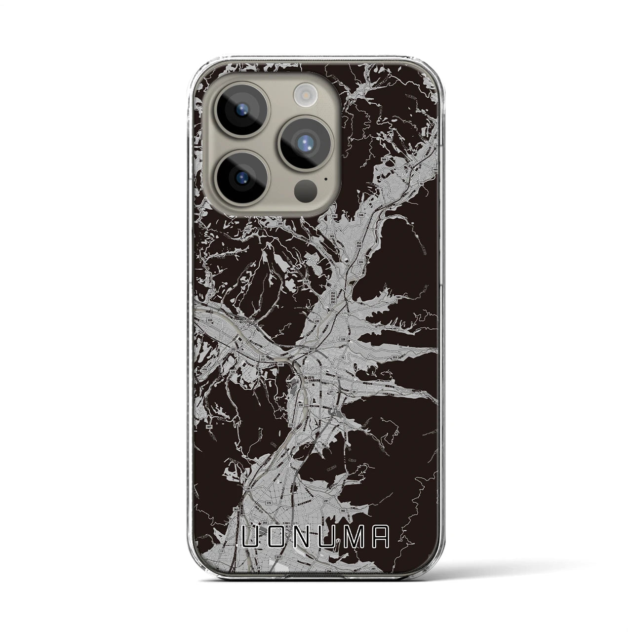 【魚沼(新潟県)】地図柄iPhoneケース(クリアタイプ)