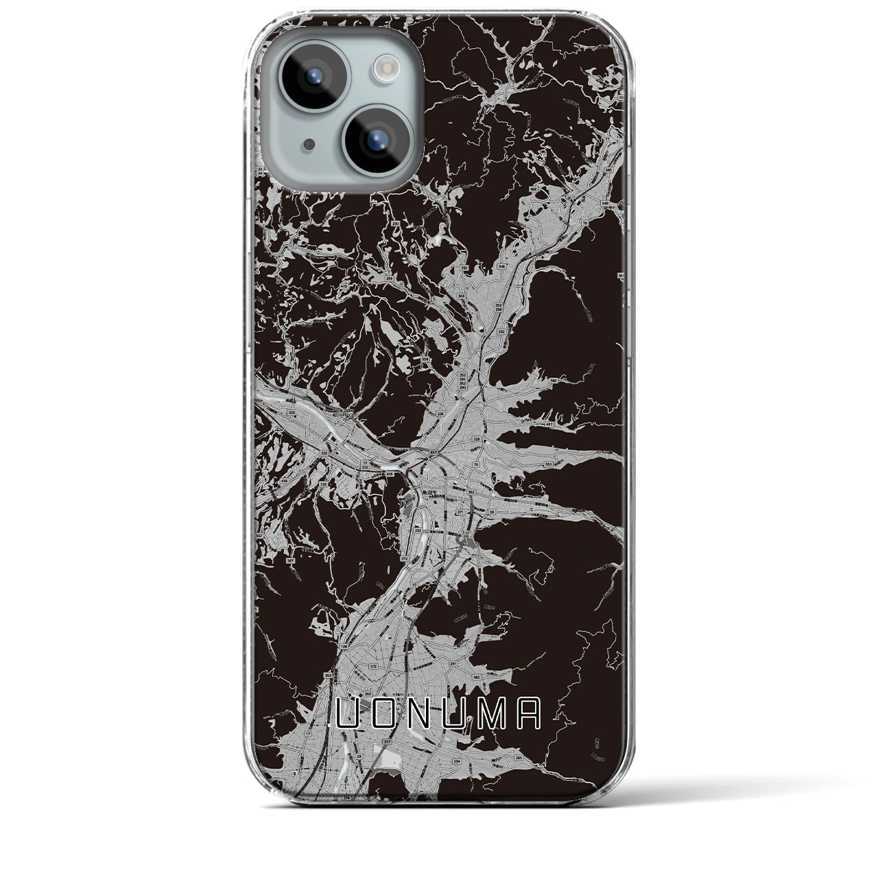 【魚沼(新潟県)】地図柄iPhoneケース(クリアタイプ)