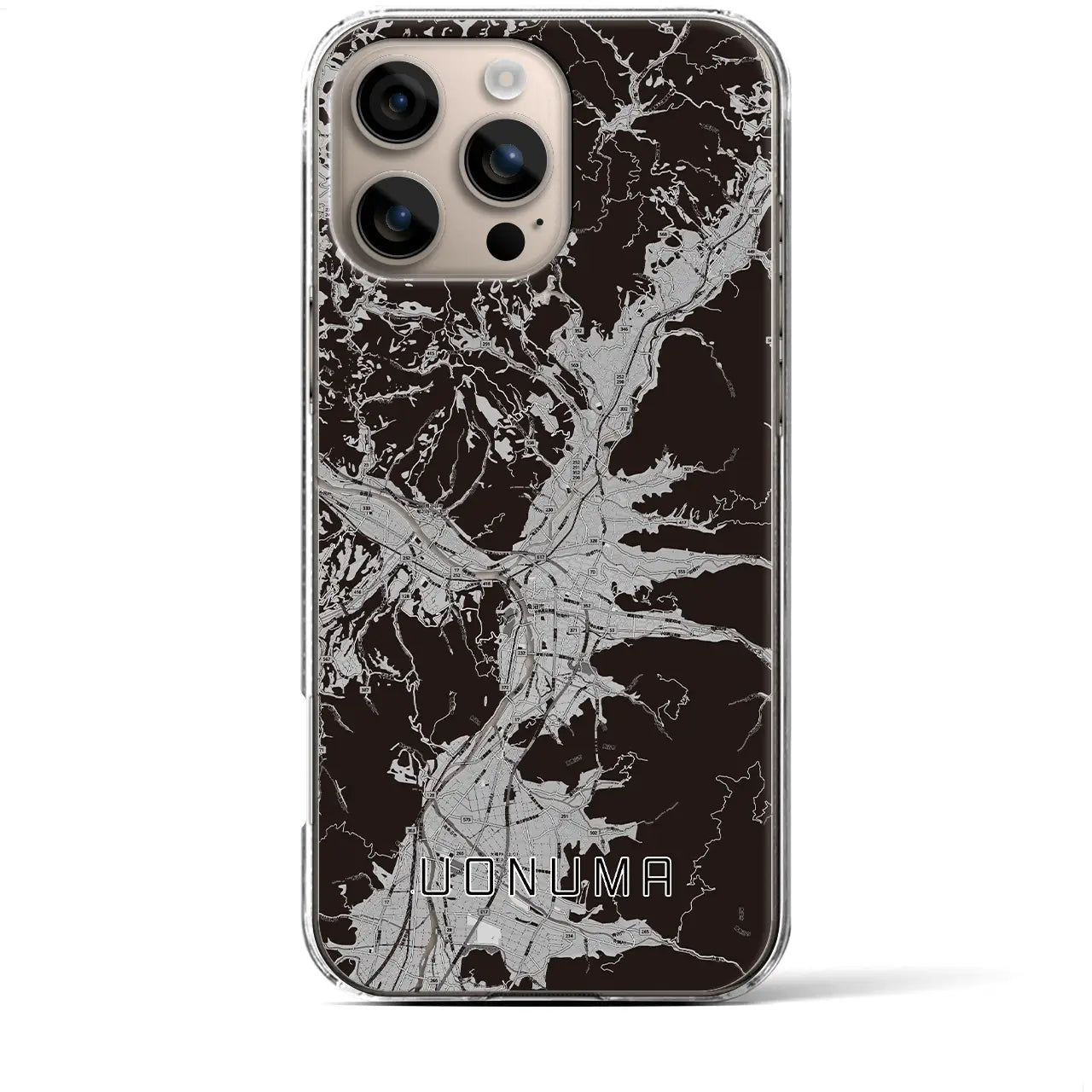 【魚沼(新潟県)】地図柄iPhoneケース(クリアタイプ)