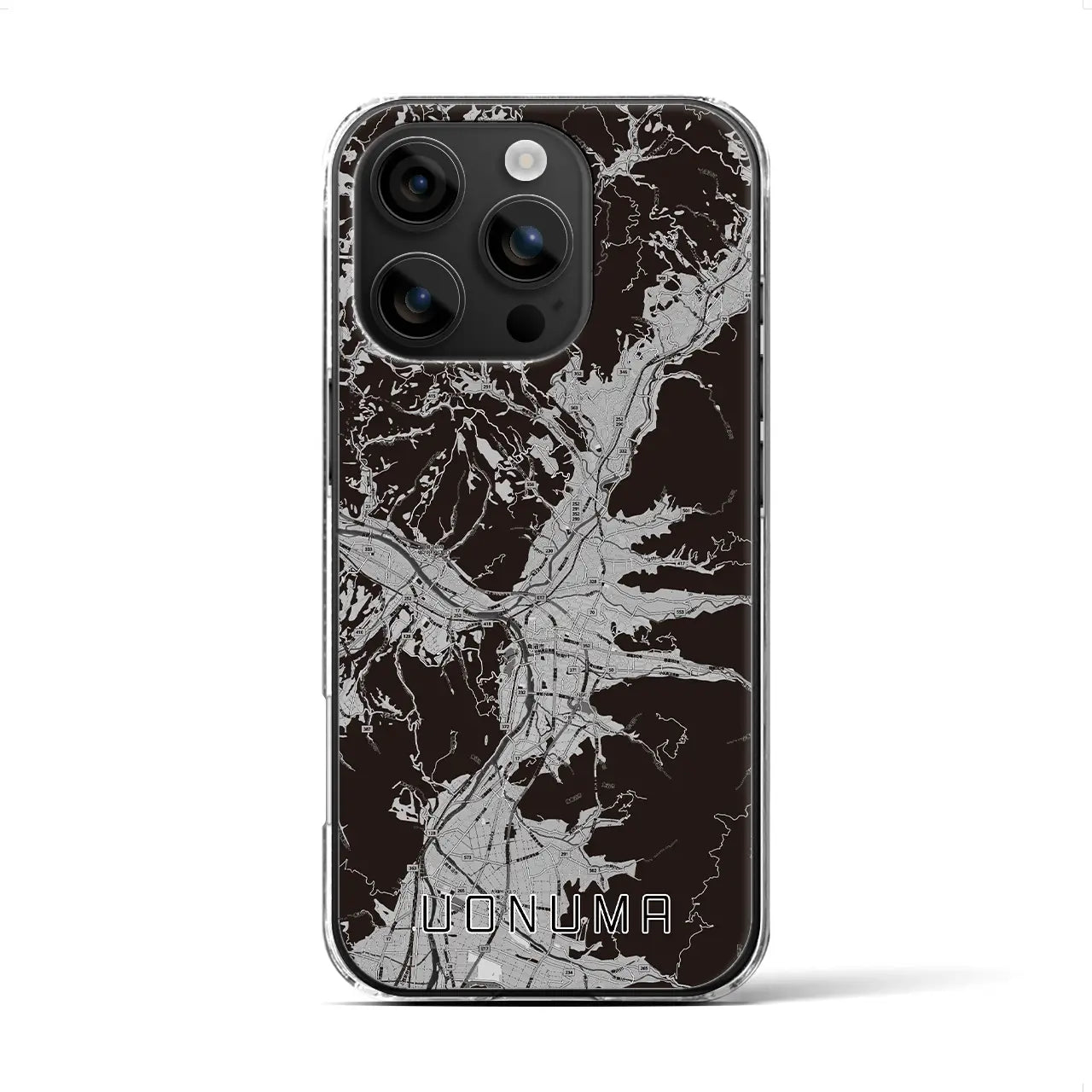 【魚沼(新潟県)】地図柄iPhoneケース(クリアタイプ)