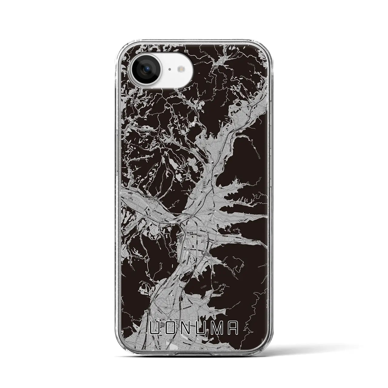 【魚沼(新潟県)】地図柄iPhoneケース(クリアタイプ)