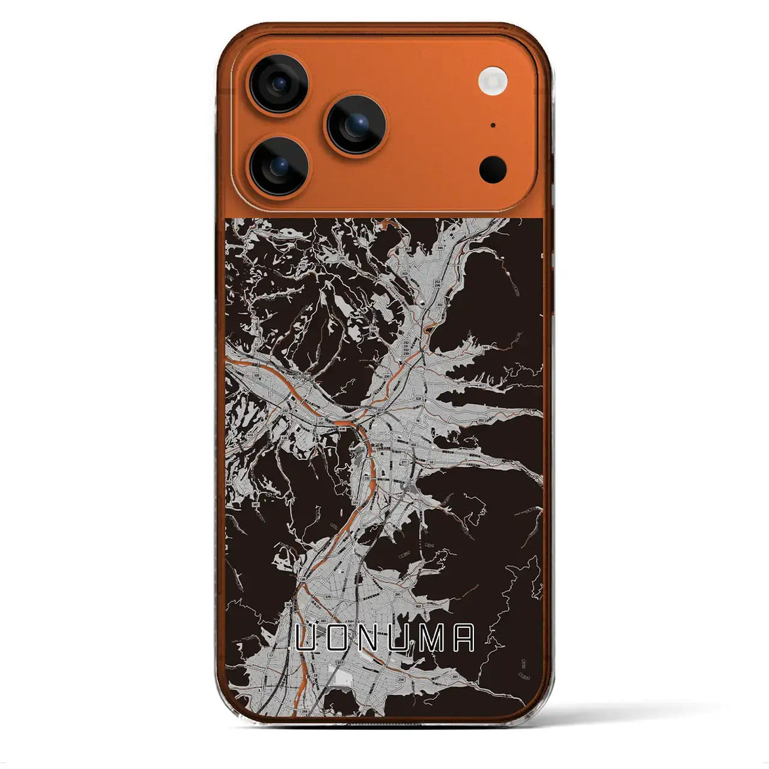 【魚沼(新潟県)】地図柄iPhoneケース(クリアタイプ)