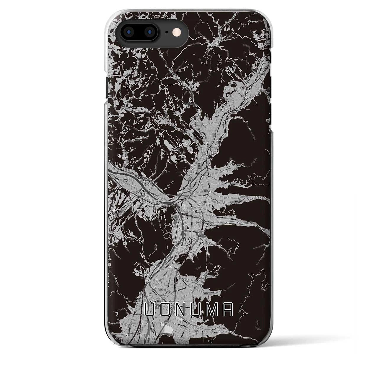 【魚沼(新潟県)】地図柄iPhoneケース(クリアタイプ)