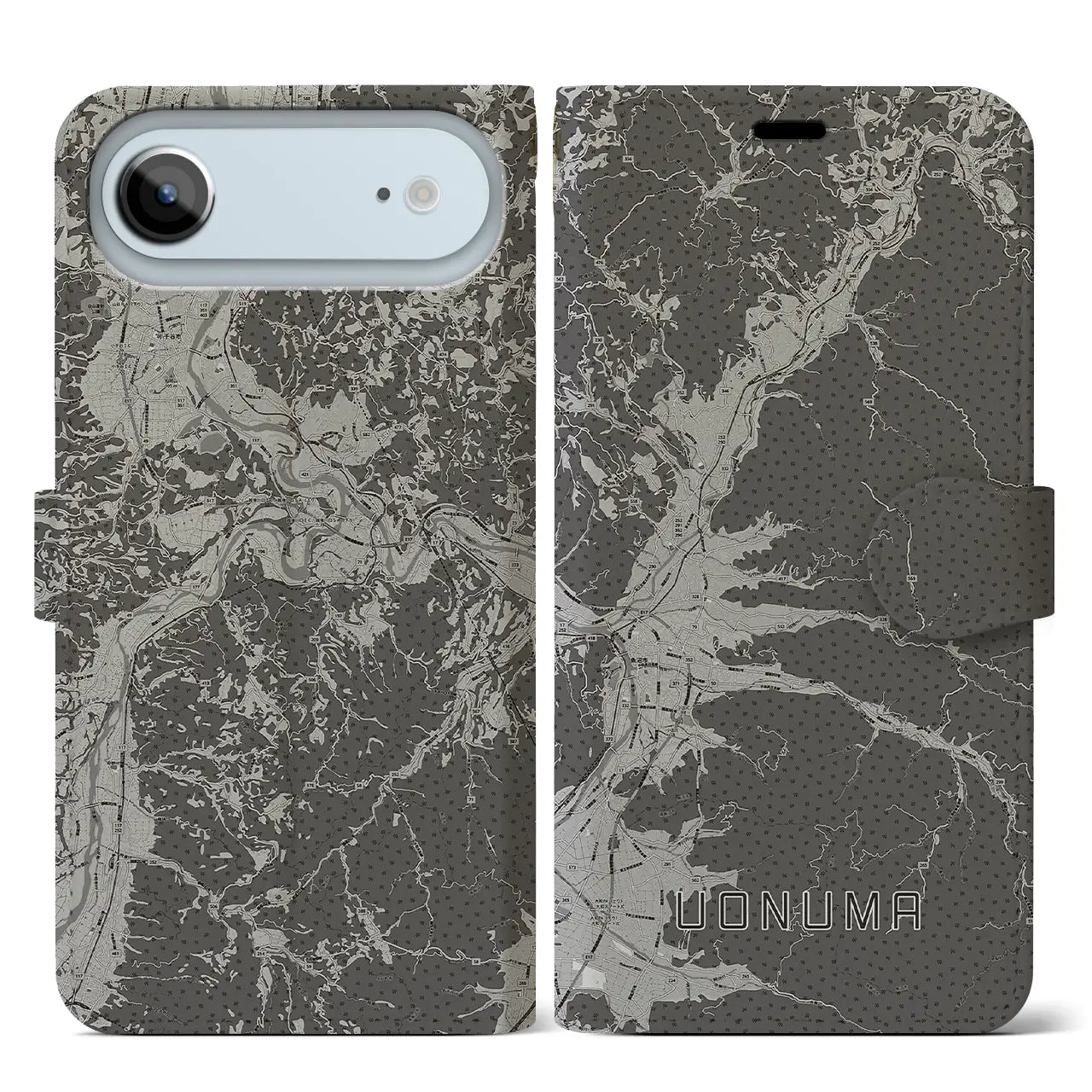 【魚沼(新潟県)】地図柄iPhoneケース(手帳タイプ)