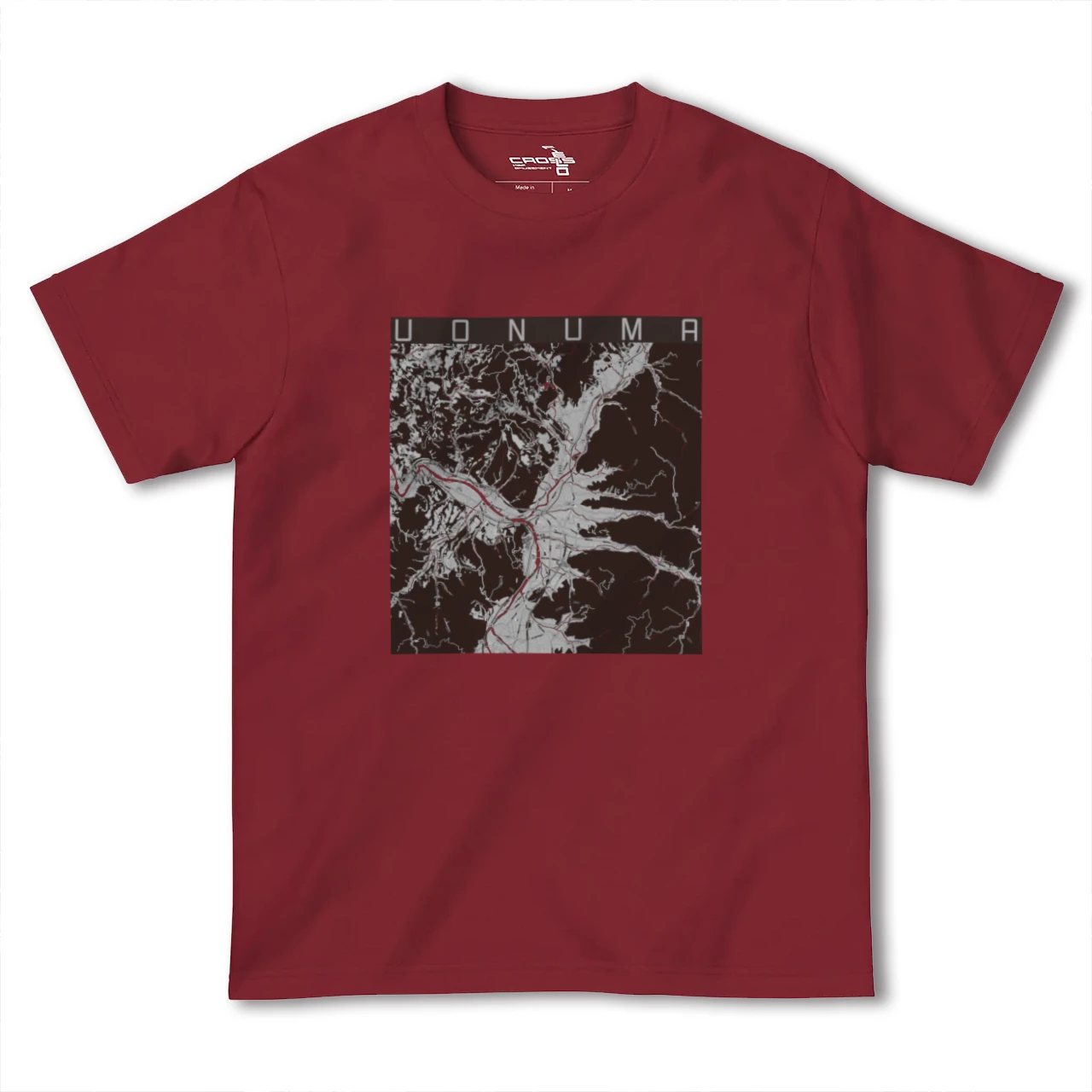 【魚沼(新潟県)】地図柄ヘビーウェイトTシャツ