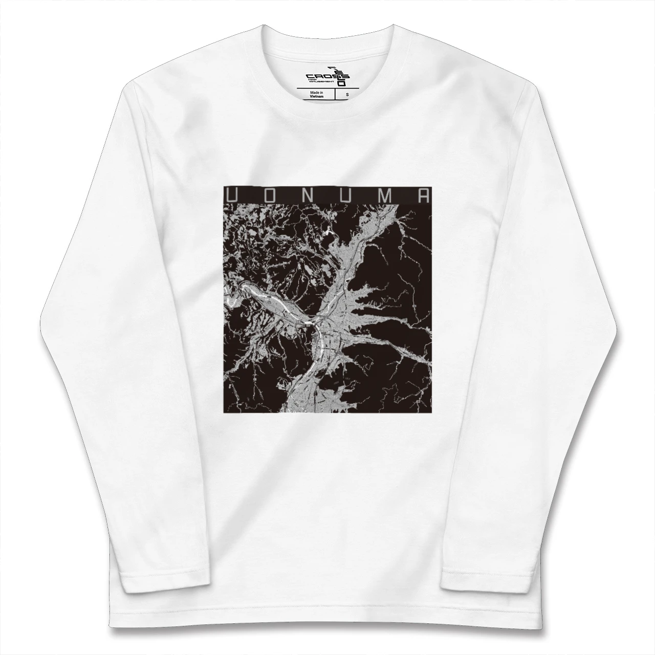 【魚沼(新潟県)】地図柄ロングスリーブTシャツ