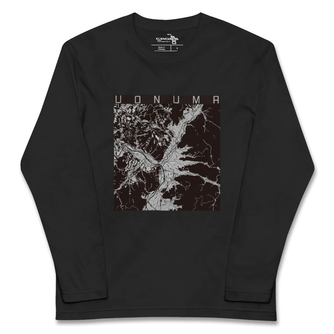 【魚沼(新潟県)】地図柄ロングスリーブTシャツ