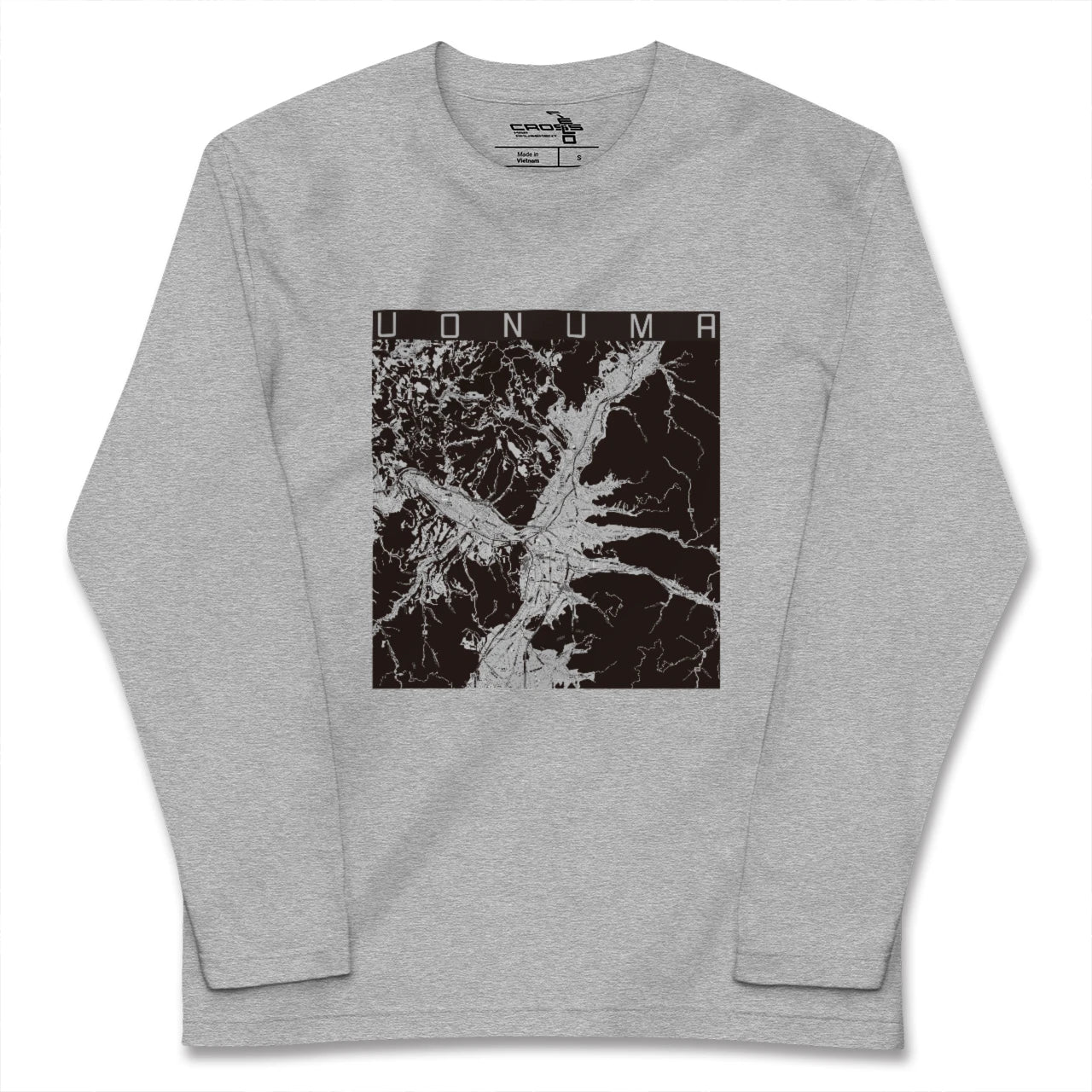 【魚沼(新潟県)】地図柄ロングスリーブTシャツ
