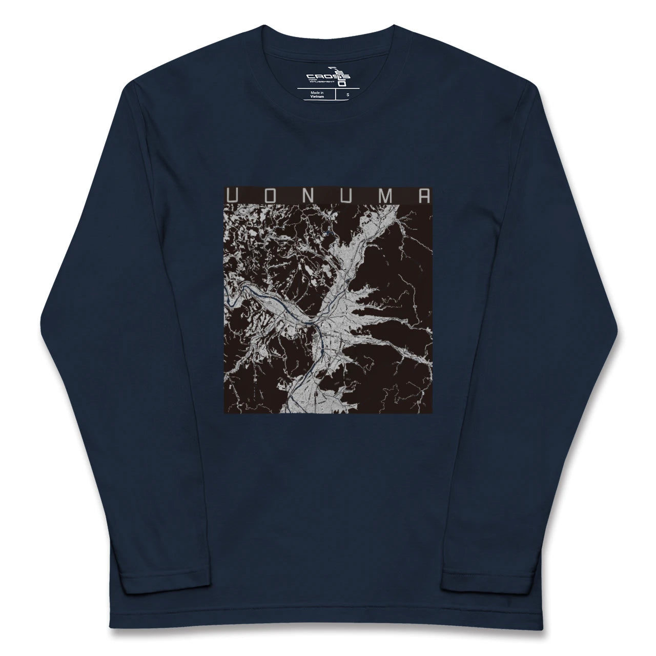 【魚沼(新潟県)】地図柄ロングスリーブTシャツ