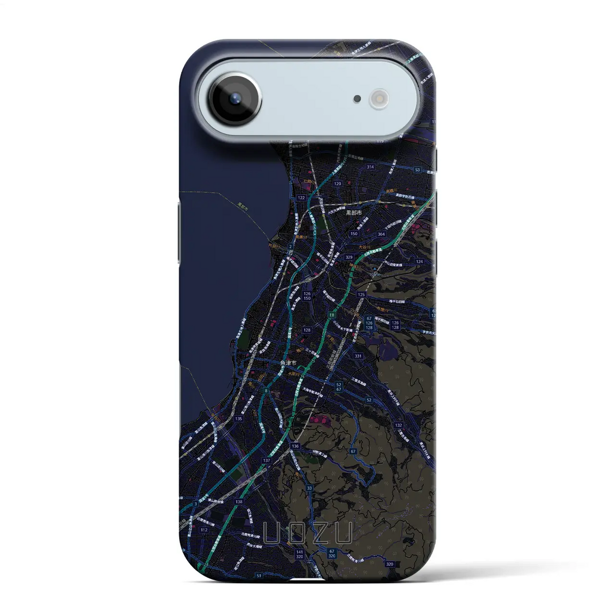 【魚津(富山県)】地図柄iPhoneケース(バックカバータイプ)
